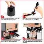 19 Bar Espresso Maker Set with Grinder Frother 4