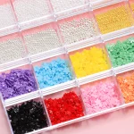 24 Grid 3D Flower Nail Charms Set 5