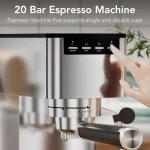 Compact 20-Bar Stainless Steel Espresso Maker 2