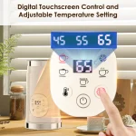 BioloMix 5-in-1 Milk Frother LED Touch Hot Cold 3