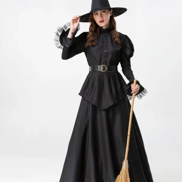 Womens Halloween Witch Cosplay Costume Set 1