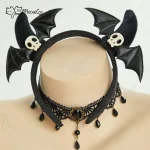 MEOWCOS Gothic Corset Skirt Set with Headband 5