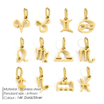 Zodiac Constellation Stainless Steel Charms Set 1