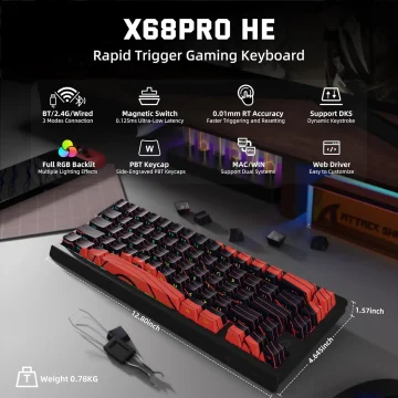 Mambasnake X68 Pro Wireless Gaming Keyboard 1