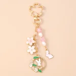 Cute Rabbit Wreath Keychain for Women and Girls 3