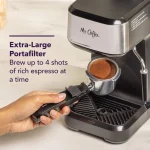 4-Shot Steam Espresso Latte Maker with Frother 3