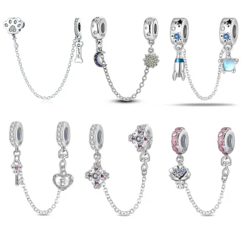 925 Sterling Safety Chain Clip for Charm Bracelets 1