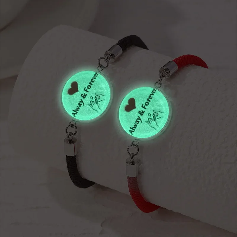 Luminous Sun Moon Couples Rope Bracelets Set 4 Luminous Sun Moon Couples Rope Bracelets Set 4