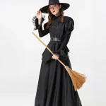 Womens Halloween Witch Cosplay Costume Set 4