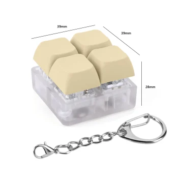 Keyboard Fidget Keychain with LED Light 1