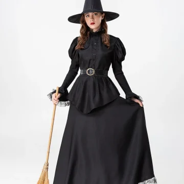 Womens Halloween Witch Cosplay Costume Set 2