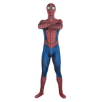 Unisex Blue Web Hero Suit with Removable Mask 5
