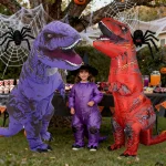 Adult T Rex Inflatable Costume Mascot Parade 2