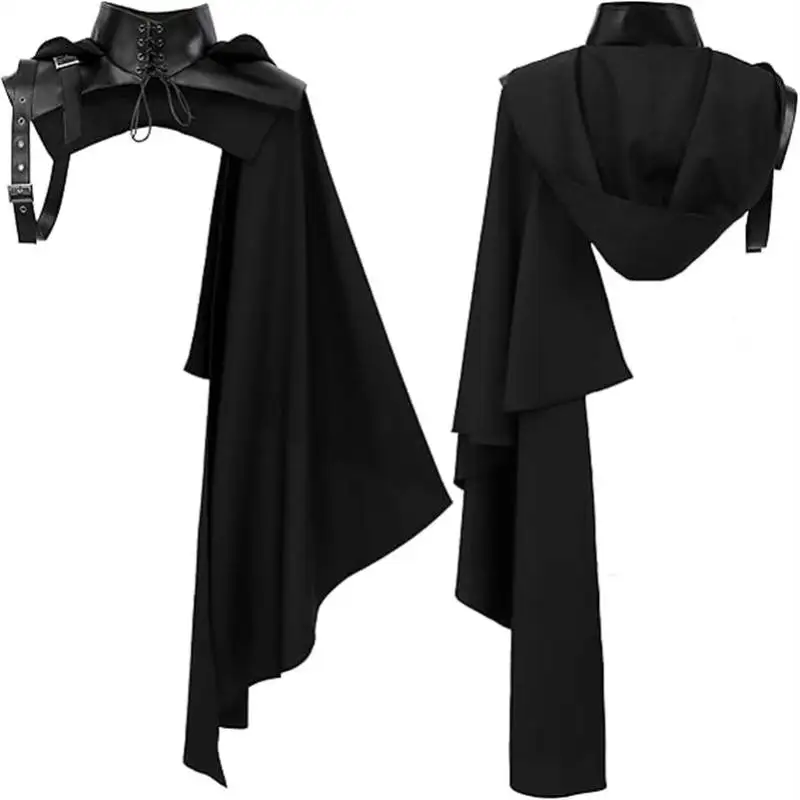 DAZCOS Renaissance Half Shoulder Cape Shawl Gothic 1 DAZCOS Renaissance Half Shoulder Cape Shawl Gothic 1