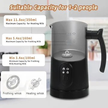 4 in 1 Electric Milk Frother and Steamer 350ml 2 | PricZone 4 in 1 Electric Milk Frother and Steamer 350ml 2 | PricZone