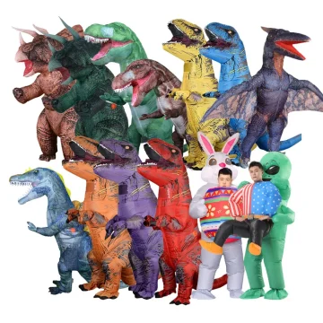 Inflatable T Rex Alien Rabbit Mascot Costume 1