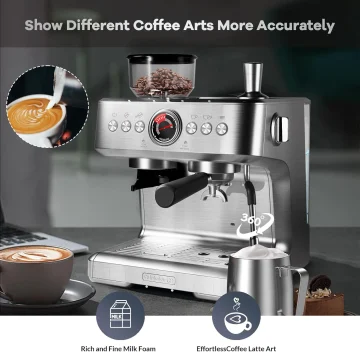 20 Bar Espresso Machine with GrinderFrother 2 | PricZone