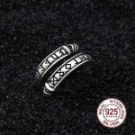 925 Sterling Viking Ouroboros Rune Adjustable Ring 1