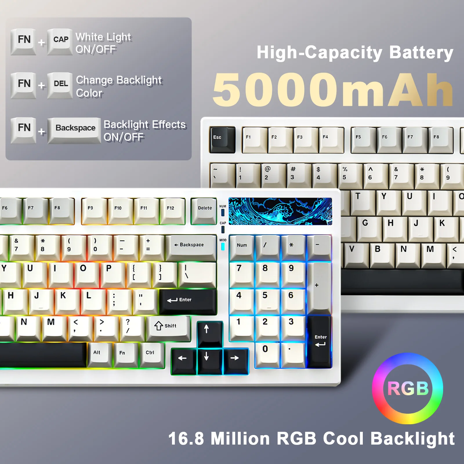 YUNZII YZ98 Wireless RGB Gaming Keyboard 4 YUNZII YZ98 Wireless RGB Gaming Keyboard 4