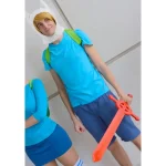 Kids Finn Bunny Ear Cosplay Hat with Backpack 5