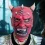 Red Oni Demon Mask with Horns for Cosplay