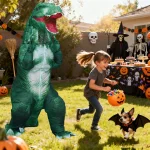 Adult T Rex Inflatable Dinosaur Costume 3