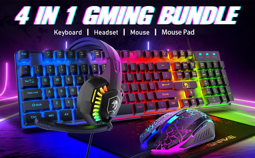 MANBASNAKE T11 Gaming Keyboard Mouse Combo 10