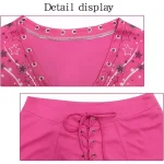 Rose Red Bell Bottoms Doll-Inspired Costume Set 3