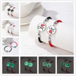 Luminous Sun Moon Couples Rope Bracelets Set 6