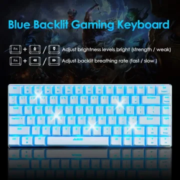 Ziyou Lang Blue LED Gaming Keyboard Set 2
