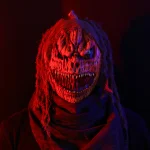 Pumpkin Ghost Braided Wig Cosplay Mask Womens 2