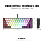 RGB Wired Game Keyboard Waterproof Portable 6