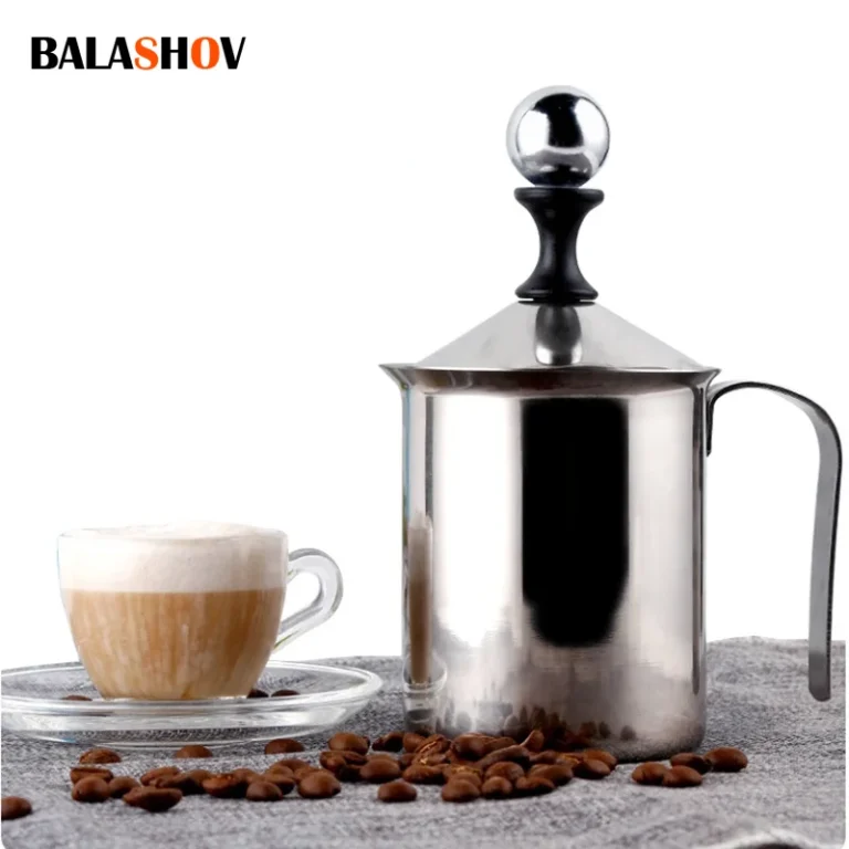800ml Stainless Steel Milk Frother Double Mesh product image