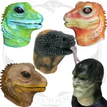 Latex Lizard Full Head Cosplay Mask for Adults 1