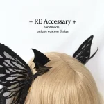 Harajuku Gothic Lolita Horns Feather Hair Clip 6