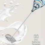 Electric Milk Frother Wand for Coffee Drinks 3