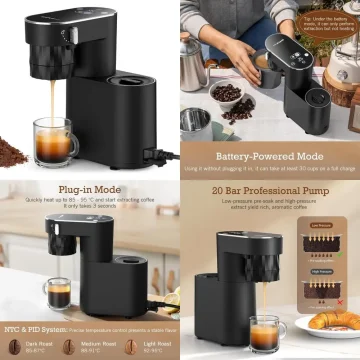 Portable 20-Bar Espresso Coffee Maker 1