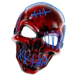 Glow LED Skull Pirate Mask for Halloween 6