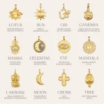 Moon Star Sun Evil Eyes Pendants Stainless 1