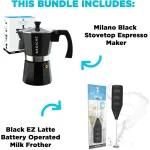 Stovetop Moka Pot Espresso Maker with Milk Frother 3