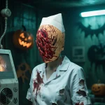 Horror Nurse Masquerade Mask for Halloween 2
