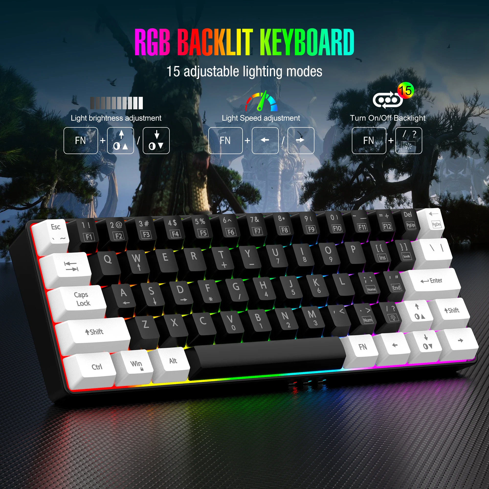 RGB Wired Game Keyboard Waterproof Portable 1 RGB Wired Game Keyboard Waterproof Portable 1