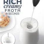 Electric Milk Frother Wand for Coffee Drinks 2