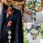 Bridal Bouquet Photo Charm Pearl Gem Pendant 3