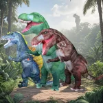 Inflatable T Rex Alien Rabbit Mascot Costume 3