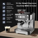 15 Bar Espresso Machine with LCD Milk Frother 2
