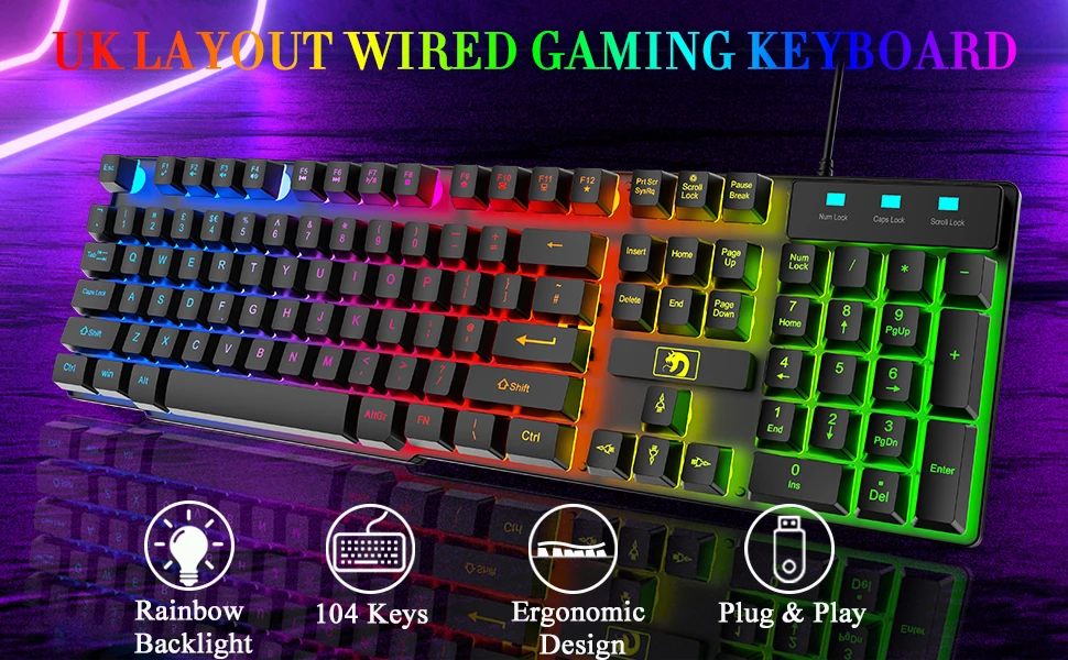 MANBASNAKE T11 Gaming Keyboard Mouse Combo 11
