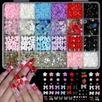 Mixed Nail Art Charms Set - Ribbons Bows Flowers 1