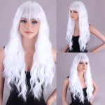 Noble White Long Wavy Cosplay Wig 26 Inch 1