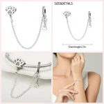 925 Sterling Safety Chain Clip for Charm Bracelets 4